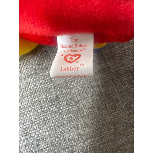 Ty Beanie Baby Jabber Parrot Plush Toy 1997 Multicolor - Picture 5 of 8
